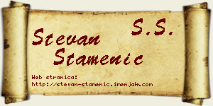 Stevan Stamenić vizit kartica